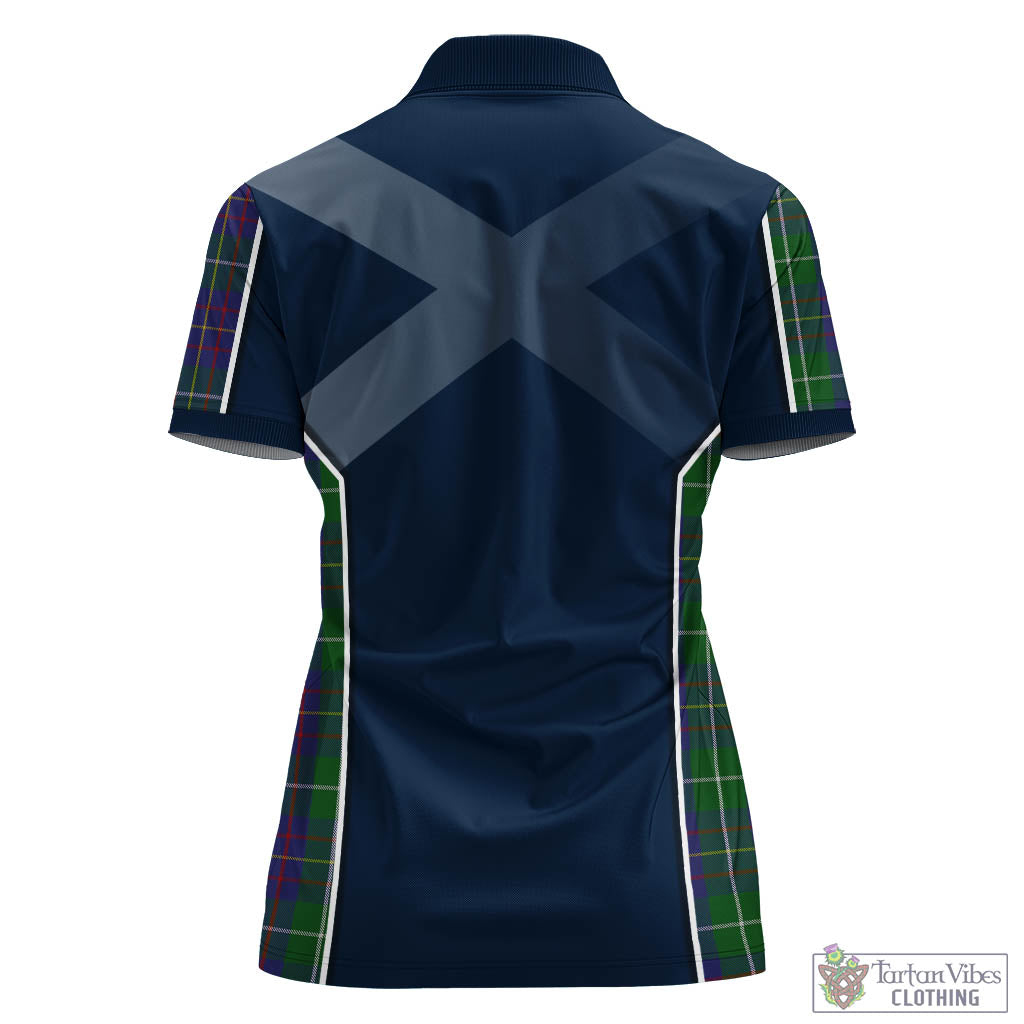 MacIntyre Inglis Tartan Women's Polo Shirt with Family Crest and Lion Rampant Vibes Sport Style - Tartan Vibes Clothing