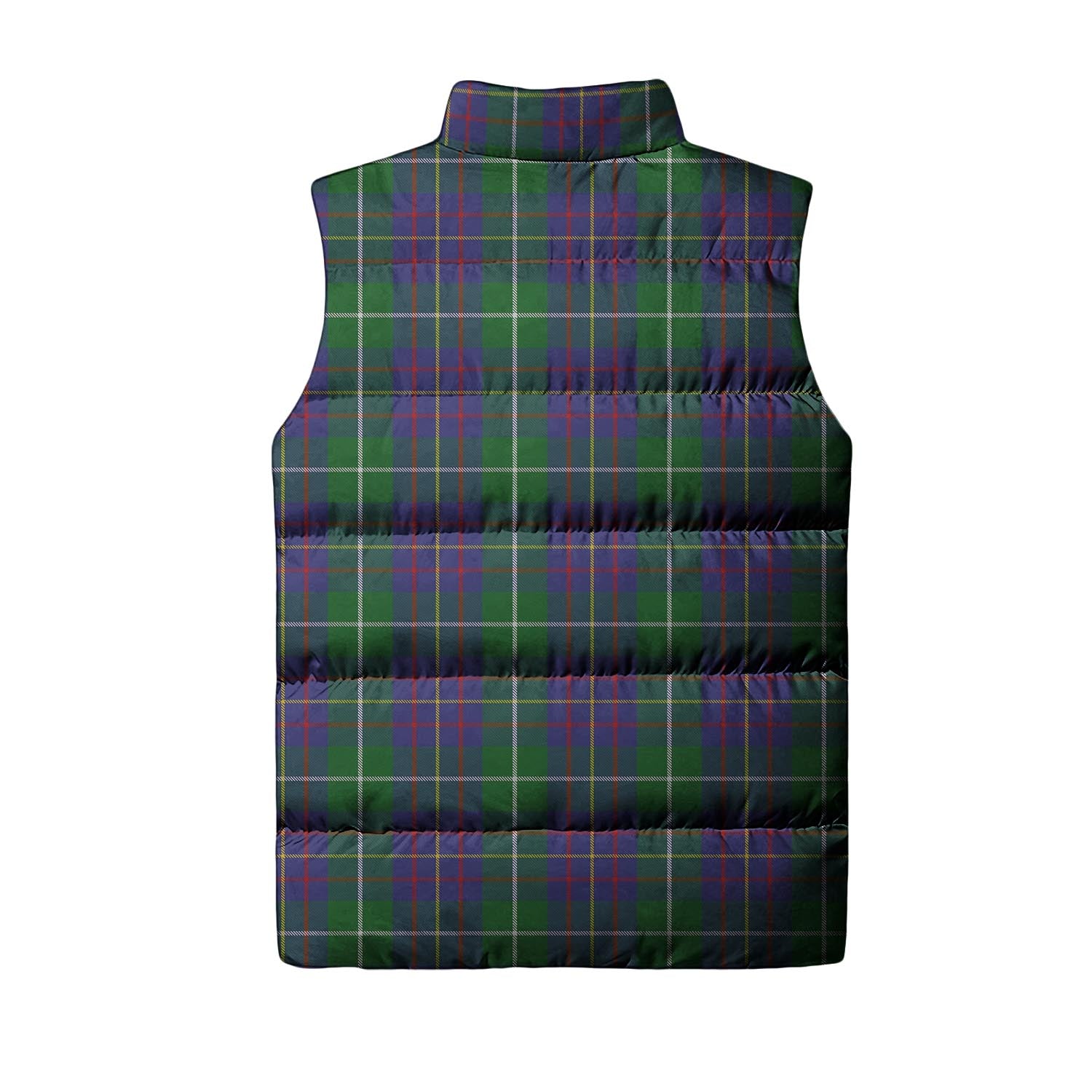 MacIntyre Inglis Tartan Sleeveless Puffer Jacket with Family Crest - Tartanvibesclothing