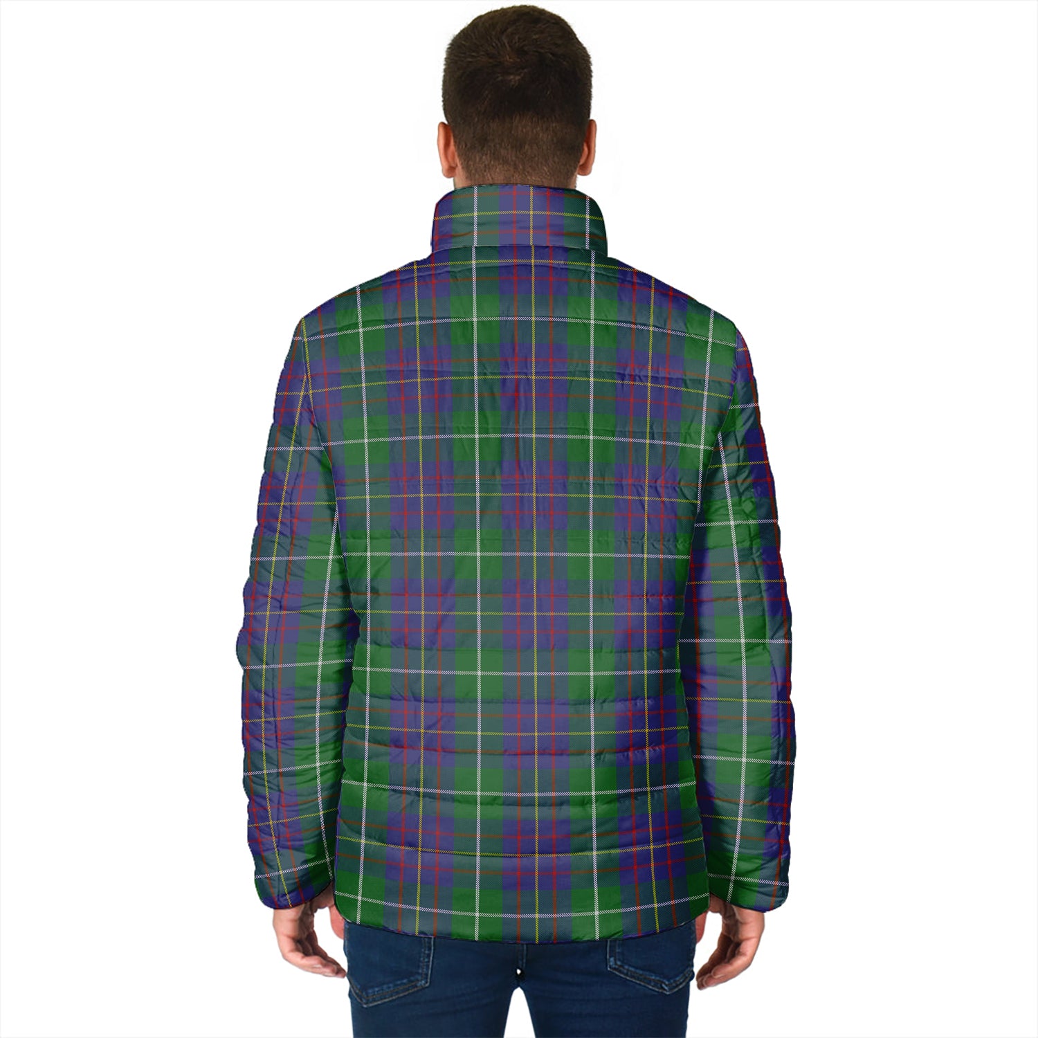 MacIntyre Inglis Tartan Padded Jacket with Family Crest - Tartan Vibes Clothing