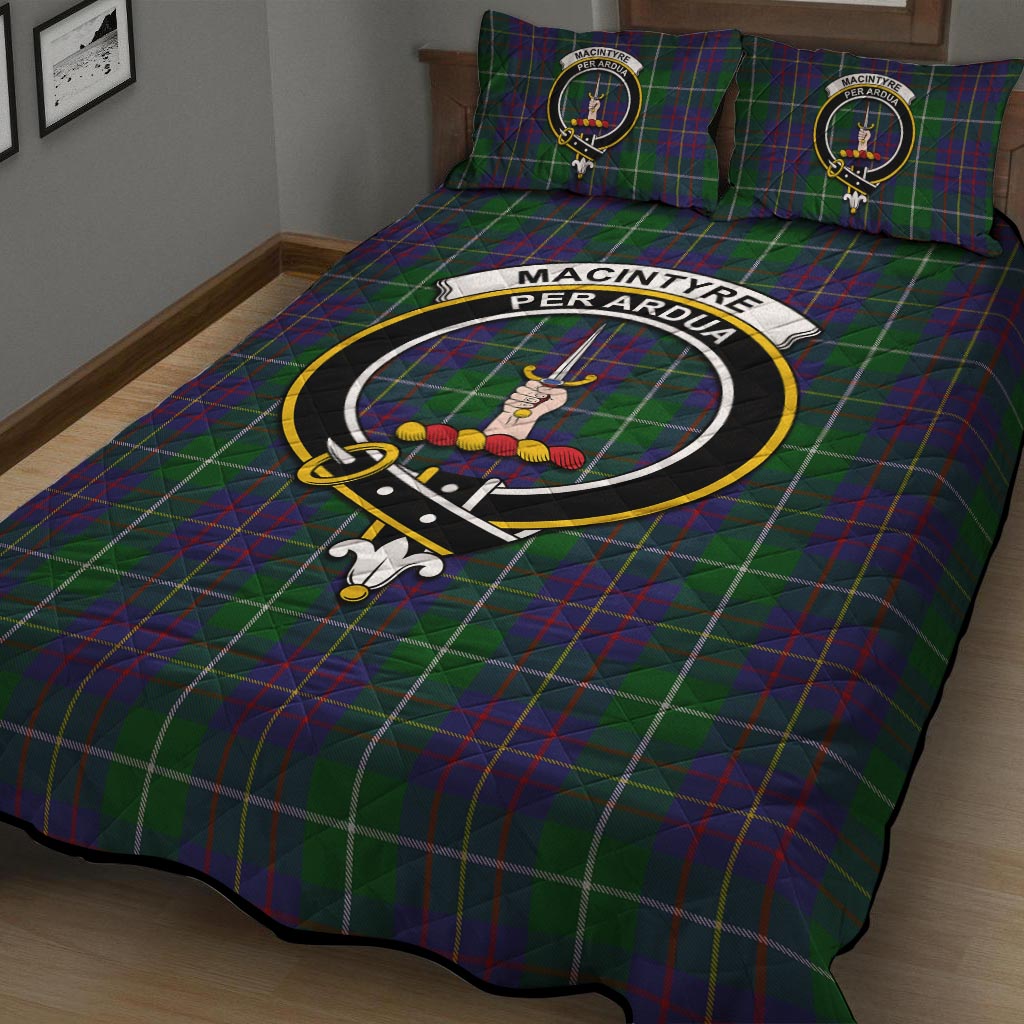 MacIntyre Inglis Tartan Quilt Bed Set with Family Crest - Tartan Vibes Clothing