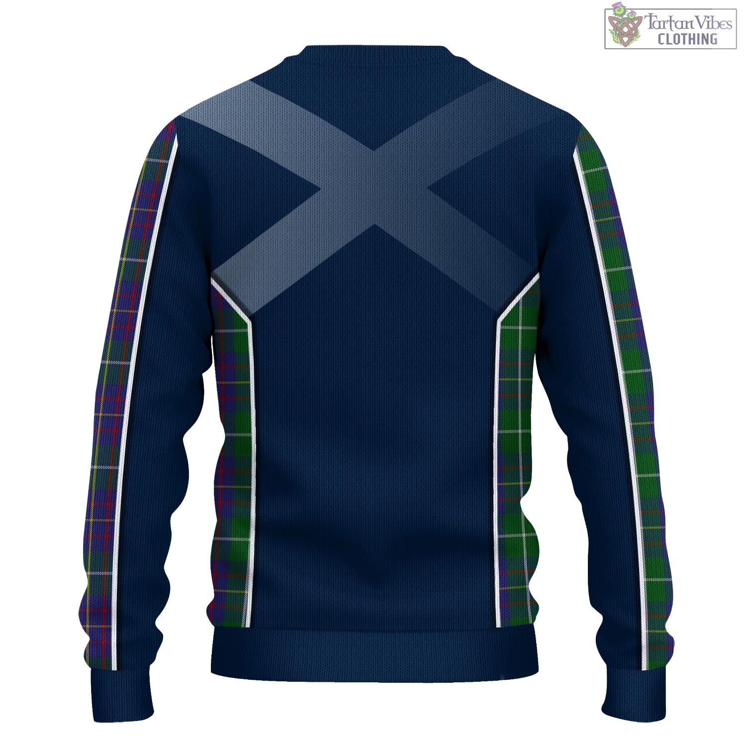 Tartan Vibes Clothing MacIntyre Inglis Tartan Knitted Sweatshirt with Family Crest and Scottish Thistle Vibes Sport Style