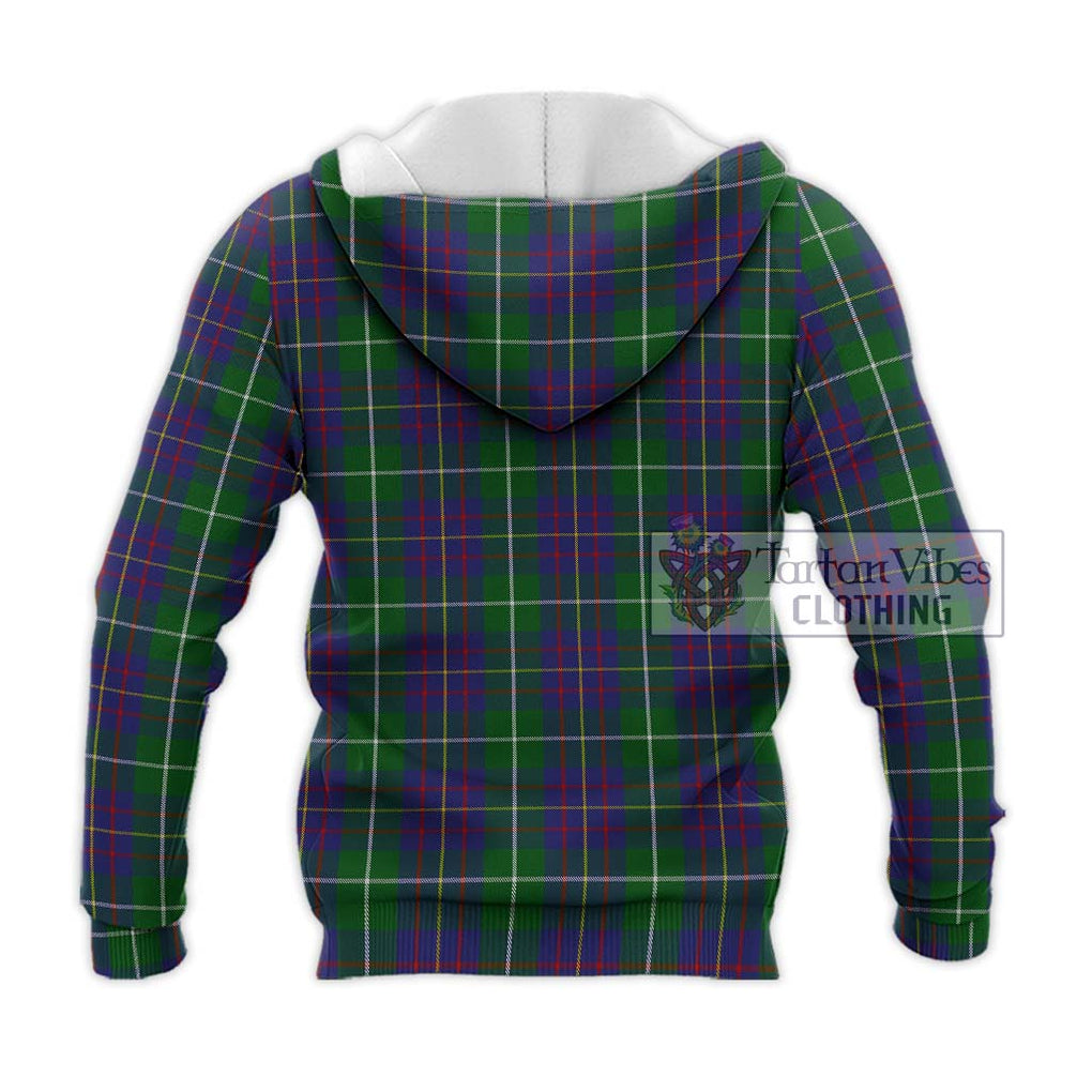 MacIntyre Inglis Tartan Knitted Hoodie with Family Crest DNA In Me Style - Tartanvibesclothing Shop