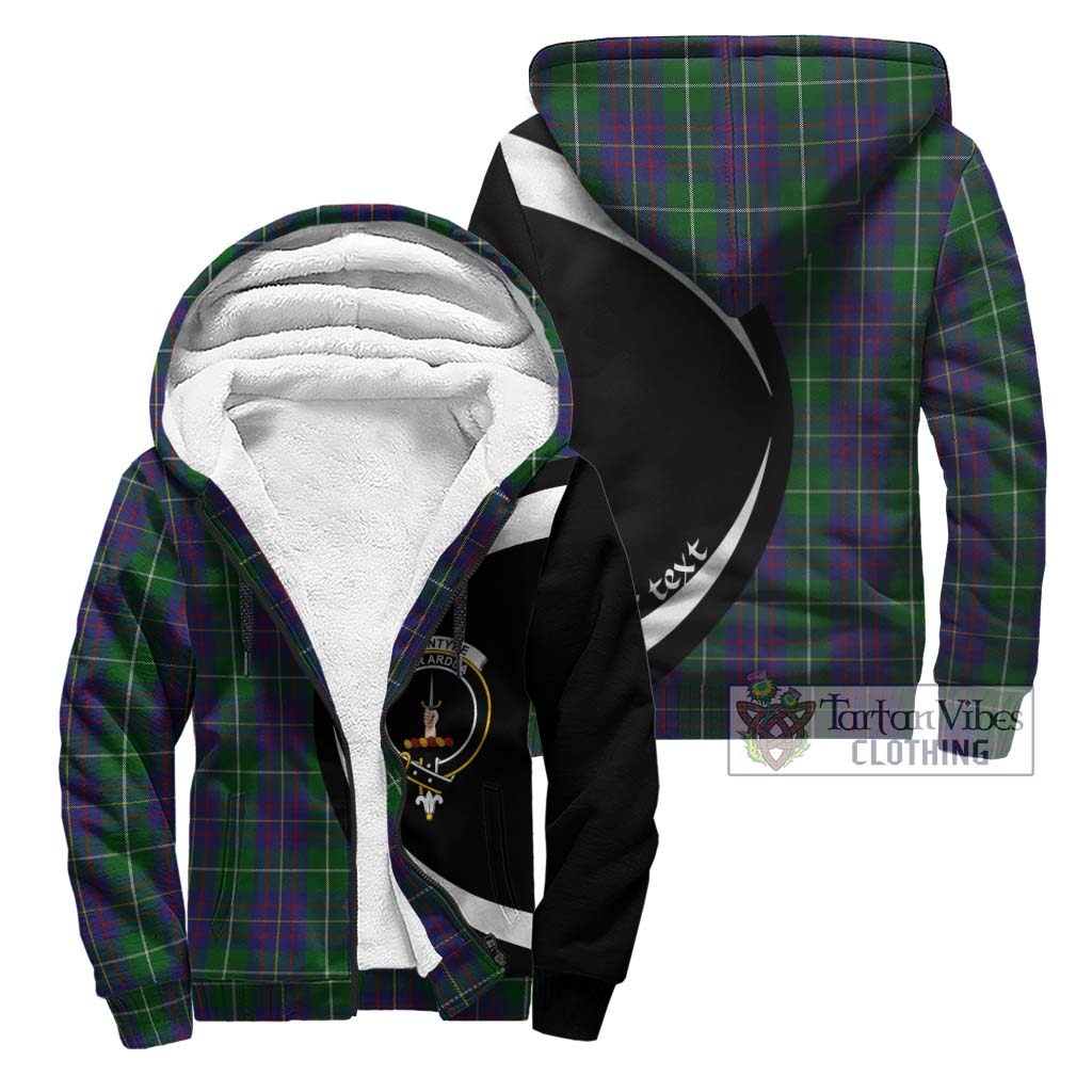 MacIntyre Inglis Tartan Sherpa Hoodie with Family Crest Circle Style Unisex - Tartan Vibes Clothing