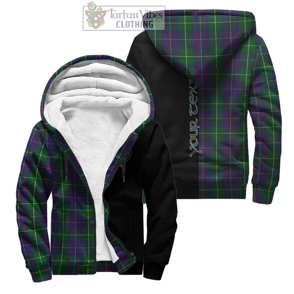 MacIntyre Inglis Tartan Sherpa Hoodie with Family Crest and Half Of Me Style Unisex - Tartanvibesclothing Shop