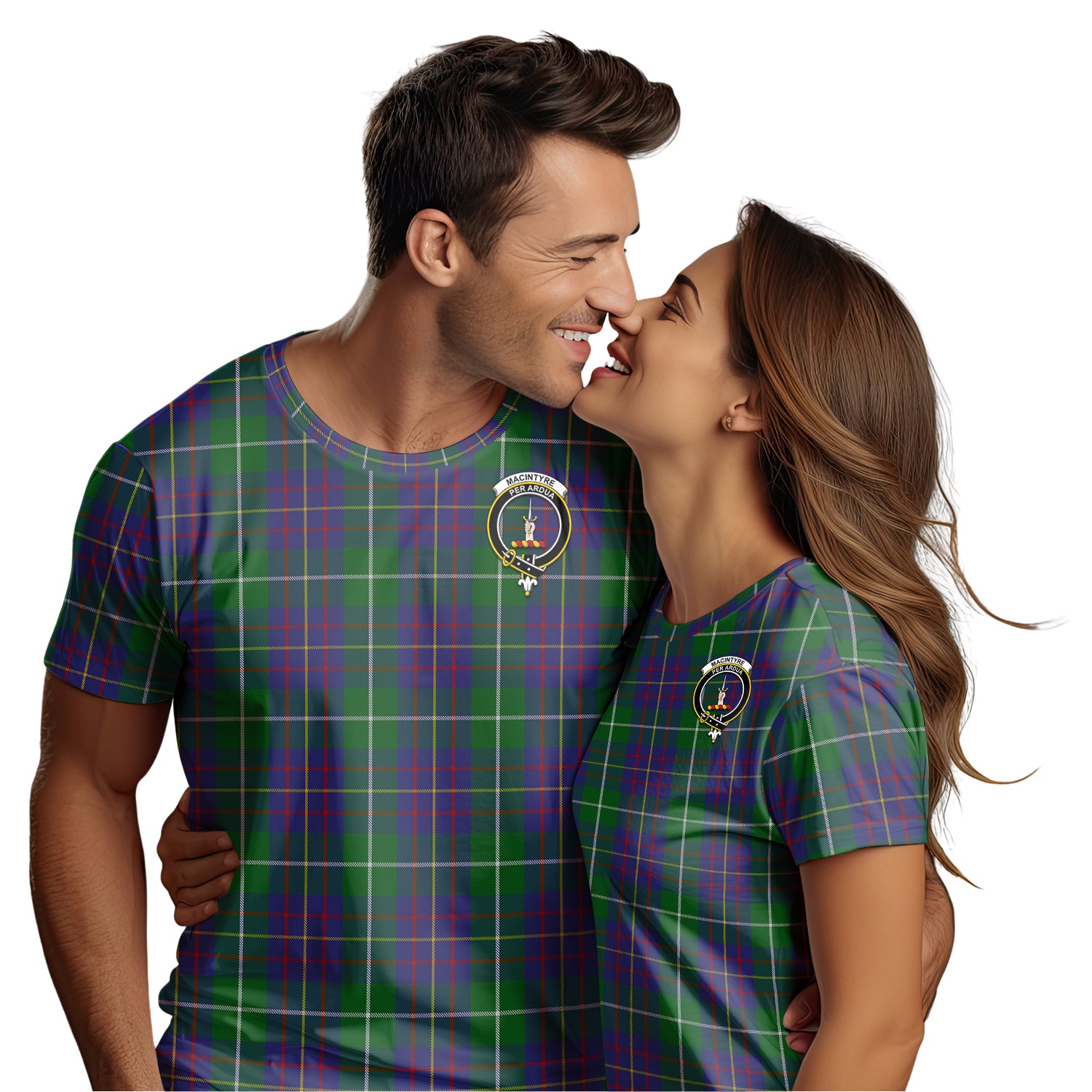 MacIntyre Inglis Tartan T-Shirt with Family Crest - Tartan Vibes Clothing