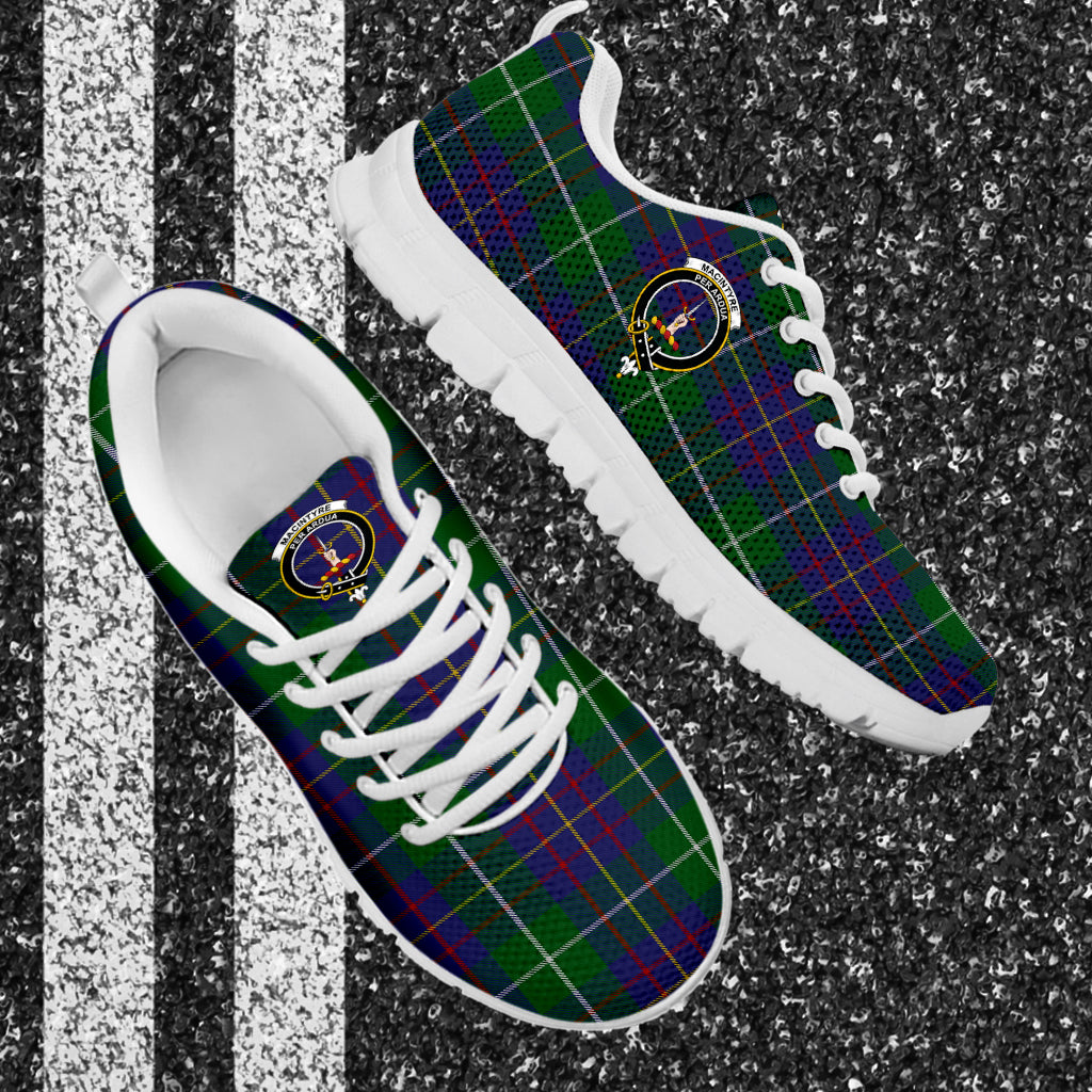 MacIntyre Inglis Tartan Sneakers with Family Crest - Tartan Vibes Clothing