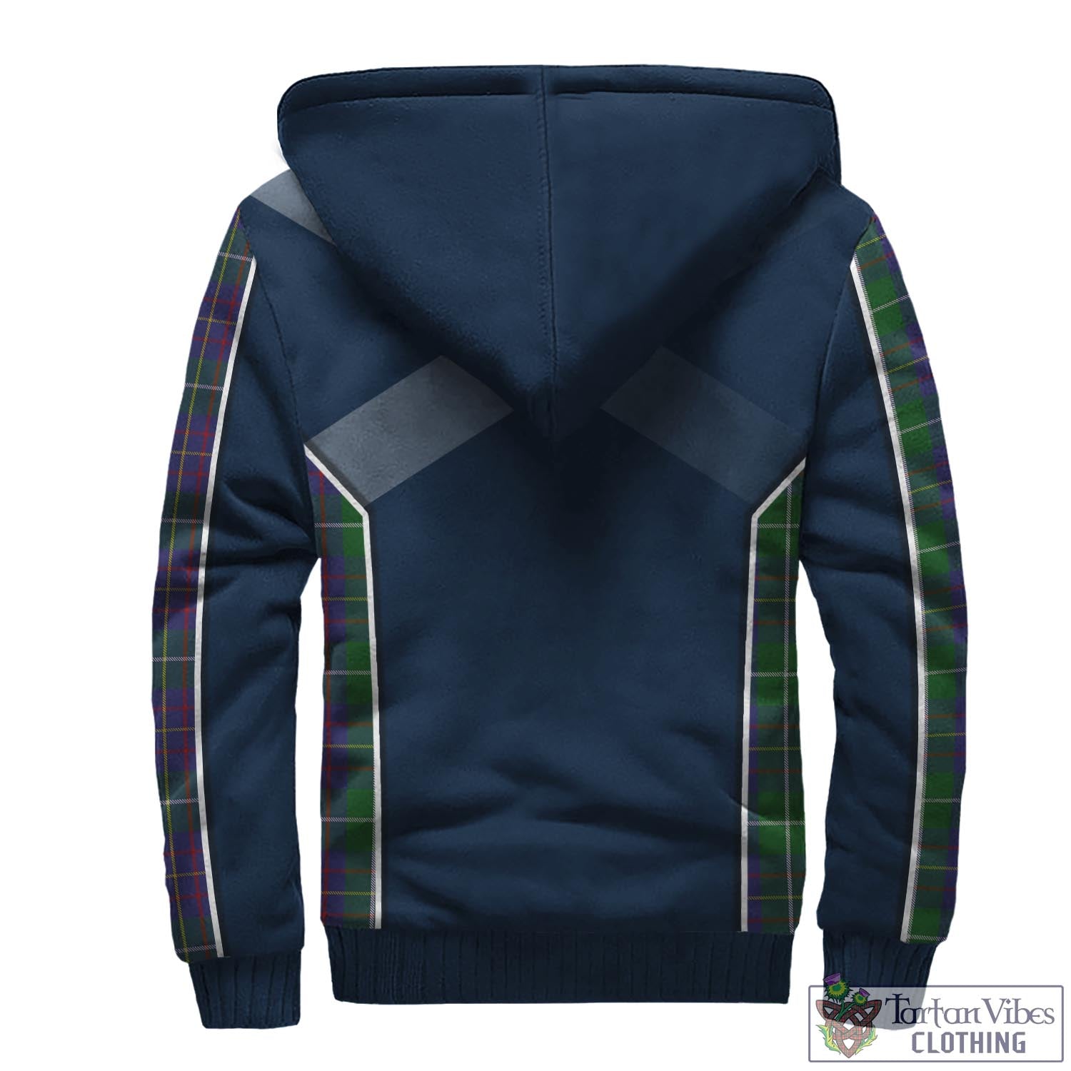 Tartan Vibes Clothing MacIntyre Inglis Tartan Sherpa Hoodie with Family Crest and Lion Rampant Vibes Sport Style