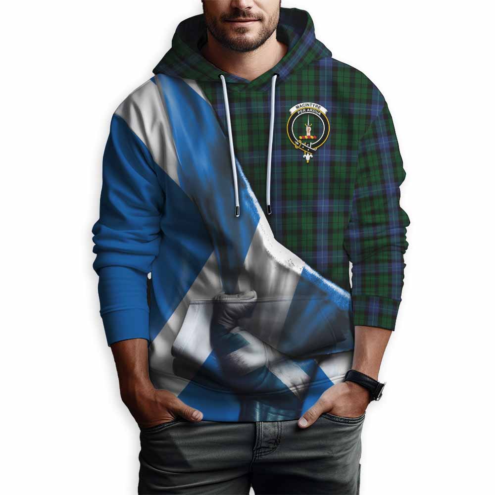 Tartan Vibes Clothing MacIntyre (McIntyre) Tartan Hoodie with Family Crest Scotland Patriotic Style