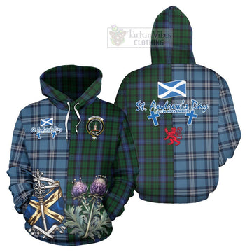 MacIntyre (McIntyre) Tartan Hoodie Happy St. Andrew's Day Half Tartan Style