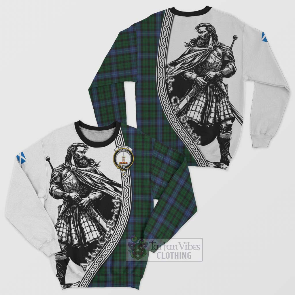 Tartan Vibes Clothing MacIntyre (McIntyre) Tartan Clan Crest Sweatshirt with Highlander Warrior Celtic Style