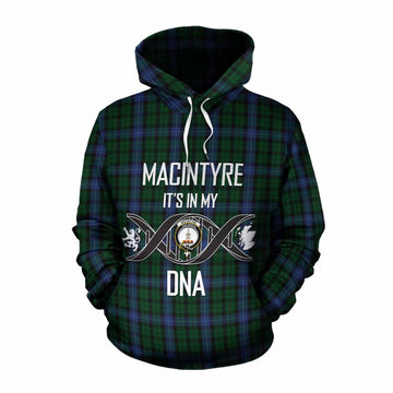 MacIntyre (McIntyre) Tartan Cotton Hoodie with Family Crest DNA In Me Style