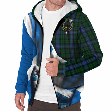 MacIntyre (McIntyre) Tartan Sherpa Hoodie with Family Crest Scotland Patriotic Style