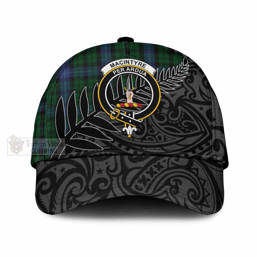 Tartan Vibes Clothing MacIntyre (McIntyre) Tartan Classic Cap with New Zealand Silver Fern Half Style