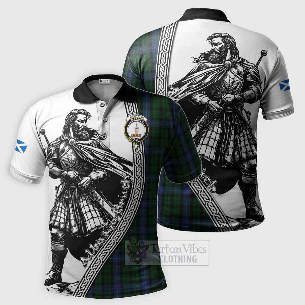 Tartan Vibes Clothing MacIntyre (McIntyre) Tartan Clan Crest Polo Shirt with Highlander Warrior Celtic Style