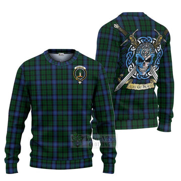 MacIntyre (McIntyre) Tartan Ugly Sweater with Family Crest Celtic Skull Style