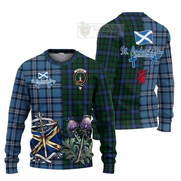 MacIntyre (McIntyre) Tartan Knitted Sweater Happy St. Andrew's Day Half Tartan Style