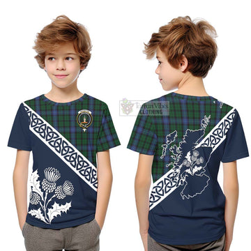 MacIntyre (McIntyre) Tartan Kid T-Shirt Featuring Thistle and Scotland Map Youth XL Size14 - Tartan Vibes Clothing