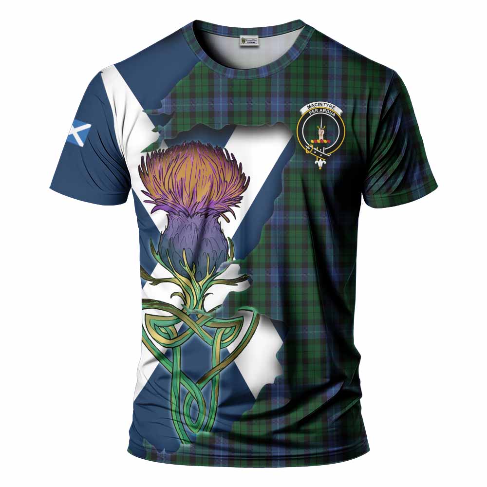 MacIntyre (McIntyre) Tartan Family Crest T-Shirt Scottish Thistle Celtic Inspired Kid's Shirt - Tartan Vibes Clothing