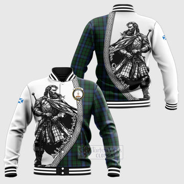 MacIntyre (McIntyre) Tartan Clan Crest Baseball Jacket with Highlander Warrior Celtic Style