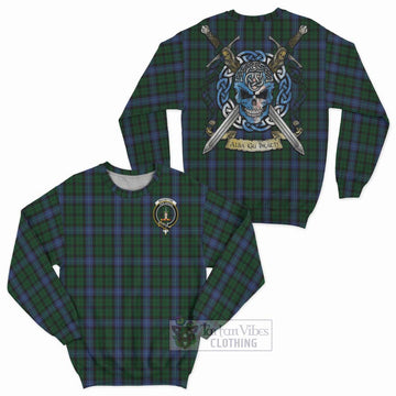 MacIntyre (McIntyre) Tartan Sweatshirt with Family Crest Celtic Skull Style