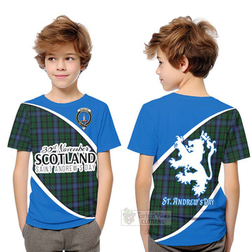 MacIntyre (McIntyre) Family Crest Tartan Kid T-Shirt Celebrate Saint Andrew's Day in Style