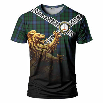 MacIntyre (McIntyre) Crest Tartan T-Shirt with Golden Lion Emblem Celtic Style Kid's Shirt - Tartan Vibes Clothing