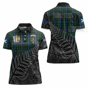 MacIntyre (McIntyre) Crest Tartan Women's Polo Shirt with New Zealand Silver Fern Half Style