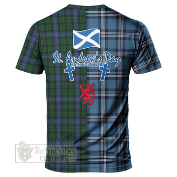 MacIntyre (McIntyre) Tartan T-Shirt Happy St. Andrew's Day Half Tartan Style