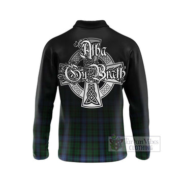 MacIntyre (McIntyre) Tartan Long Sleeve Polo Shirt Featuring Alba Gu Brath Family Crest Celtic Inspired