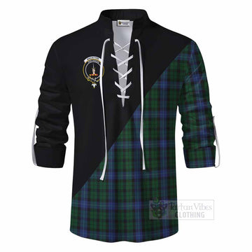 MacIntyre (McIntyre) Tartan Ghillie Kilt Shirt with Family Crest and Military Logo Style