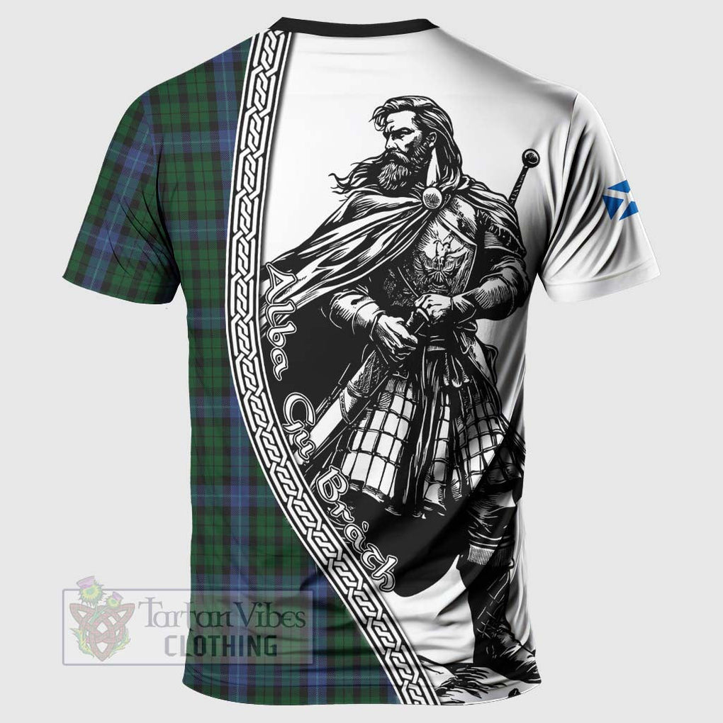 Tartan Vibes Clothing MacIntyre (McIntyre) Tartan Clan Crest T-Shirt with Highlander Warrior Celtic Style