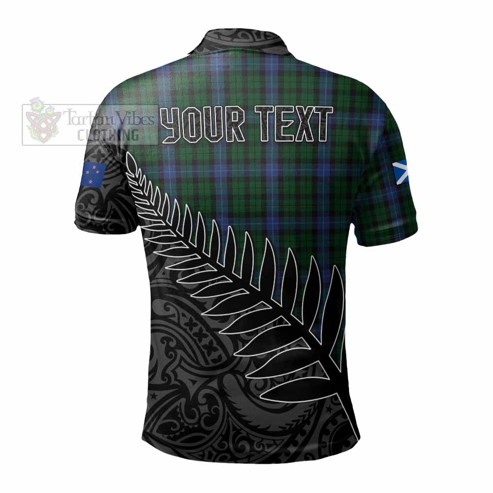 MacIntyre (McIntyre) Crest Tartan Polo Shirt with New Zealand Silver Fern Half Style