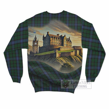 MacIntyre (McIntyre) Tartan Family Crest Sweatshirt with Scottish Ancient Castle Style