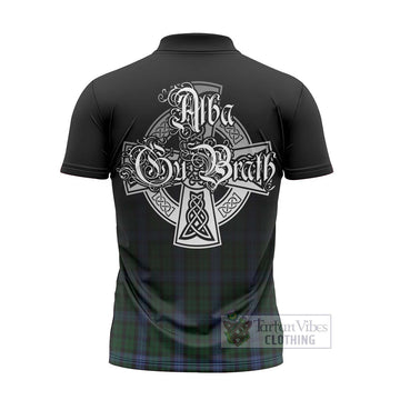 MacIntyre (McIntyre) Tartan Zipper Polo Shirt Featuring Alba Gu Brath Family Crest Celtic Inspired