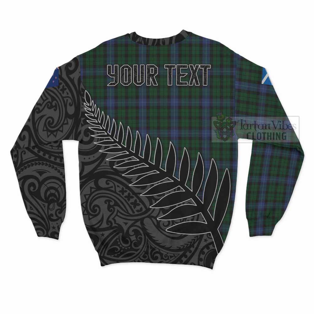 Tartan Vibes Clothing MacIntyre (McIntyre) Crest Tartan Sweatshirt with New Zealand Silver Fern Half Style