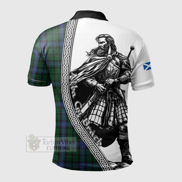 MacIntyre (McIntyre) Tartan Clan Crest Polo Shirt with Highlander Warrior Celtic Style