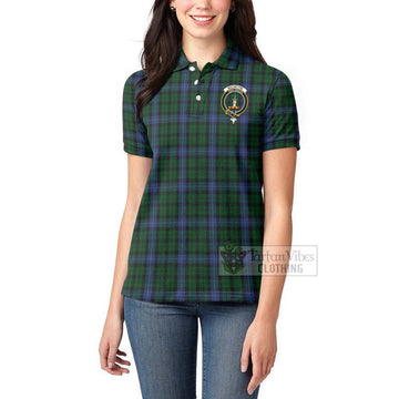 MacIntyre (McIntyre) Tartan Women's Polo Shirt with Family Crest and Bearded Skull Holding Bottles of Whiskey - Tartan Vibes Clothing