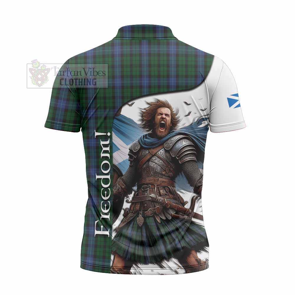 Tartan Vibes Clothing MacIntyre (McIntyre) Crest Tartan Zipper Polo Shirt Inspired by the Freedom of Scottish Warrior