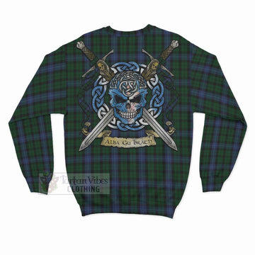 MacIntyre (McIntyre) Tartan Sweatshirt with Family Crest Celtic Skull Style