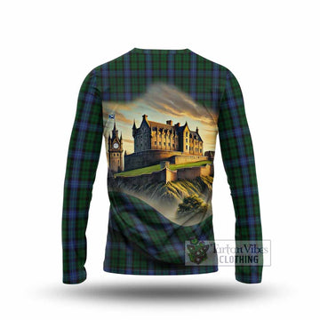 MacIntyre (McIntyre) Tartan Family Crest Long Sleeve T-Shirt with Scottish Ancient Castle Style - Tartan Vibes Clothing