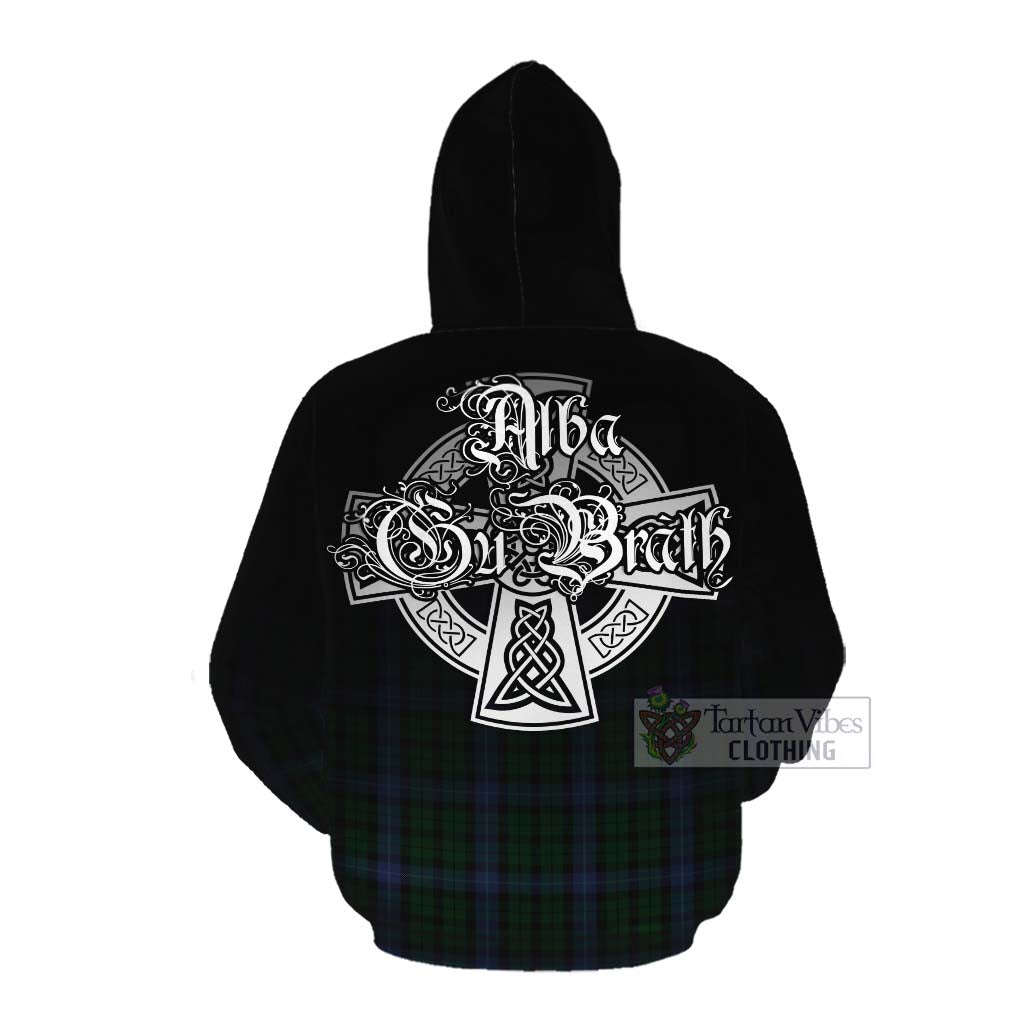 Tartan Vibes Clothing MacIntyre (McIntyre) Tartan Cotton Hoodie Featuring Alba Gu Brath Family Crest Celtic Inspired