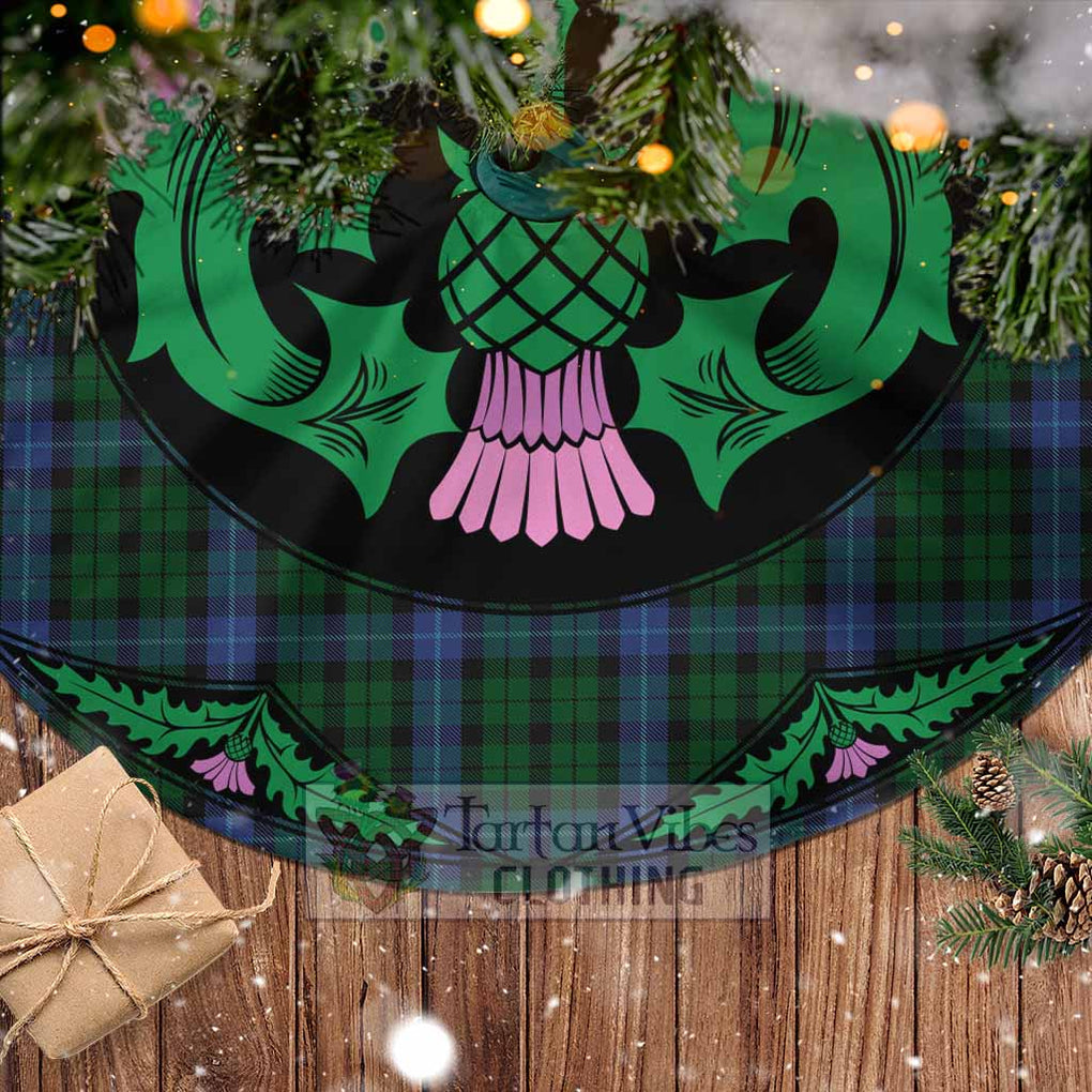 Tartan Vibes Clothing MacIntyre (McIntyre) Tartan Christmas Tree Skirt Scottish Thistle Style