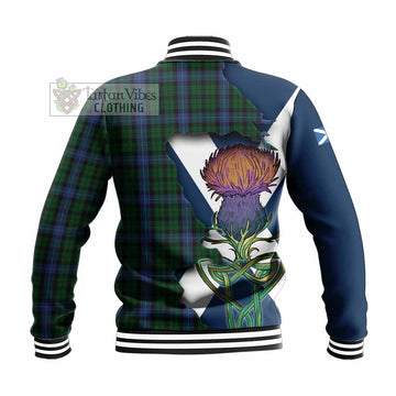 MacIntyre (McIntyre) Tartan Family Crest Baseball Jacket Scottish Thistle Celtic Inspired - Tartan Vibes Clothing