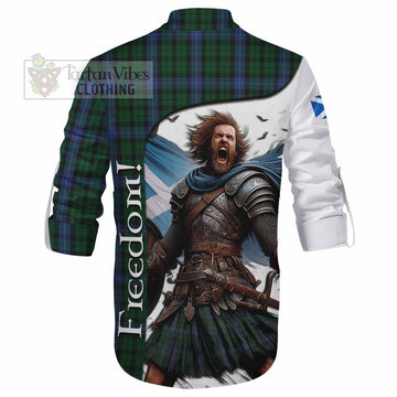 MacIntyre (McIntyre) Crest Tartan Ghillie Kilt Shirt Inspired by the Freedom of Scottish Warrior