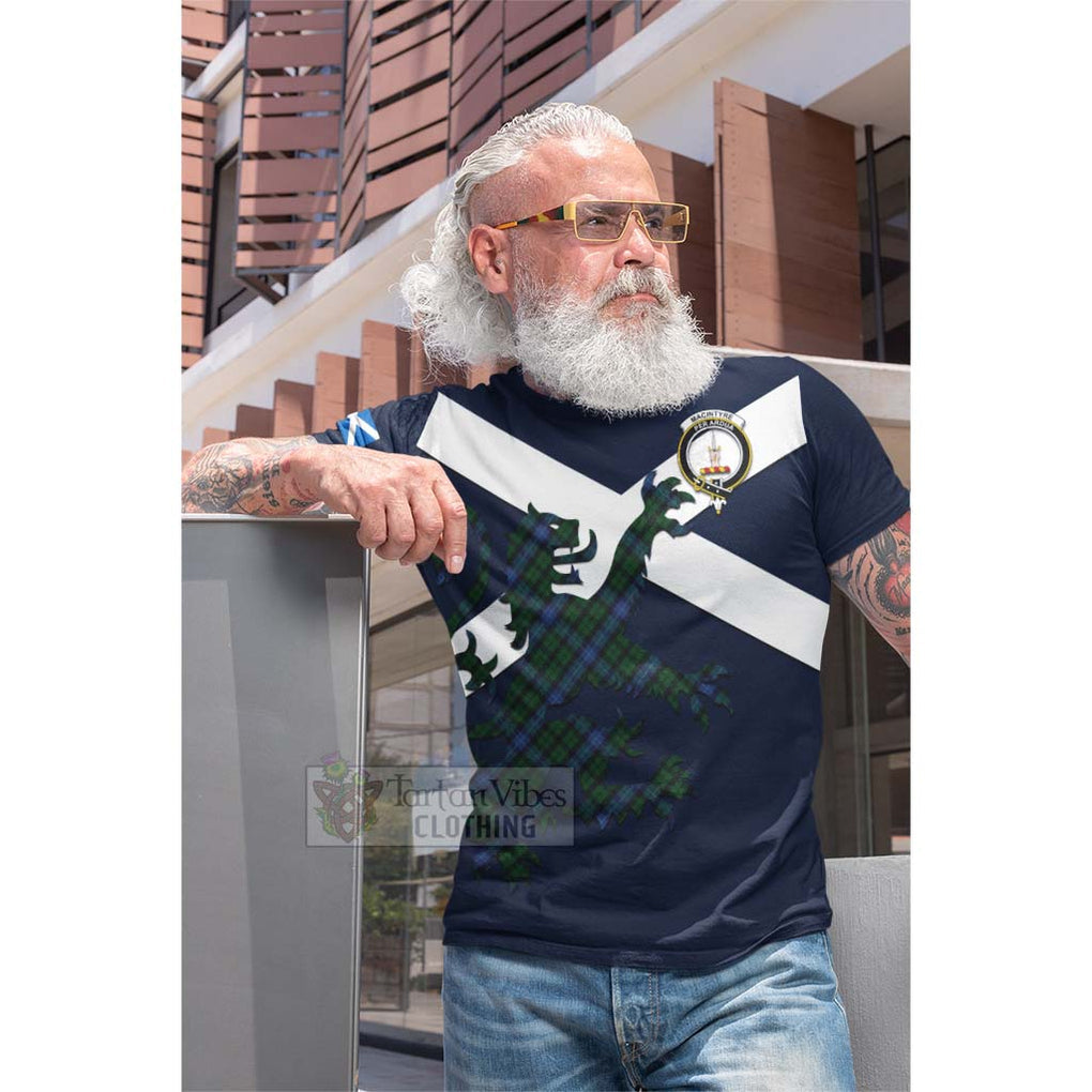 Tartan Vibes Clothing MacIntyre (McIntyre) Tartan Lion Rampant Cotton T-shirt – Proudly Display Your Heritage with Alba Gu Brath and Clan Name