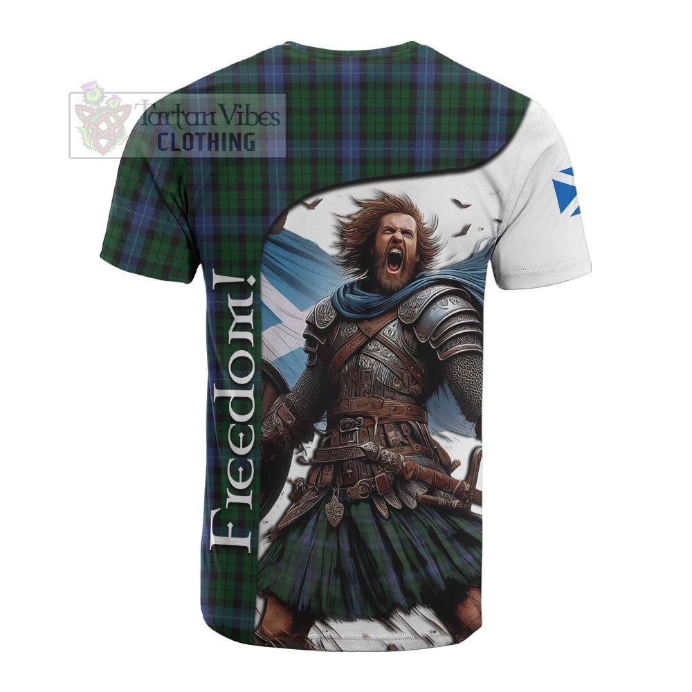 Tartan Vibes Clothing MacIntyre (McIntyre) Crest Tartan Cotton T-shirt Inspired by the Freedom of Scottish Warrior