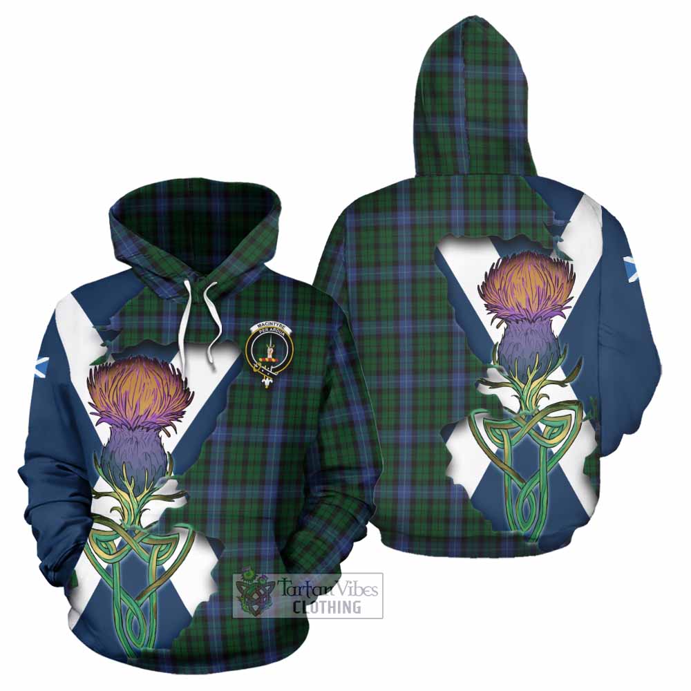 MacIntyre (McIntyre) Tartan Family Crest Hoodie Scottish Thistle Celtic Inspired - Tartan Vibes Clothing
