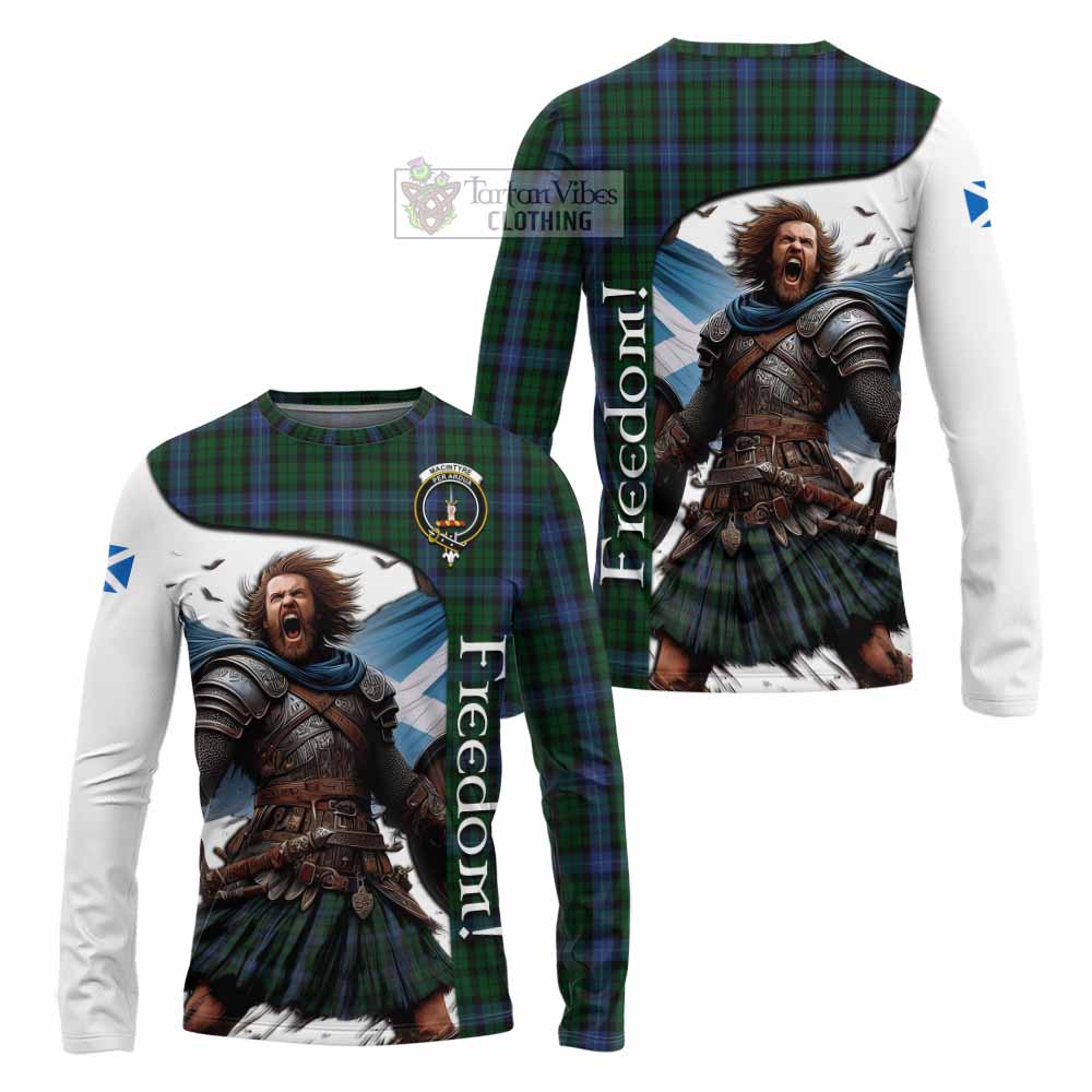 Tartan Vibes Clothing MacIntyre (McIntyre) Crest Tartan Long Sleeve T-Shirt Inspired by the Freedom of Scottish Warrior