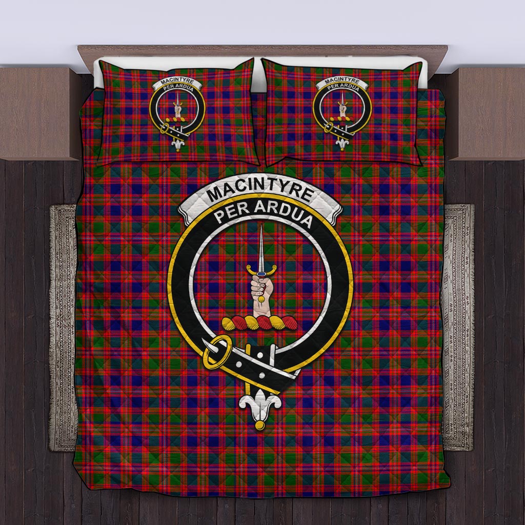 MacIntyre Modern Tartan Quilt Bed Set with Family Crest Twin - Tartan Vibes Clothing