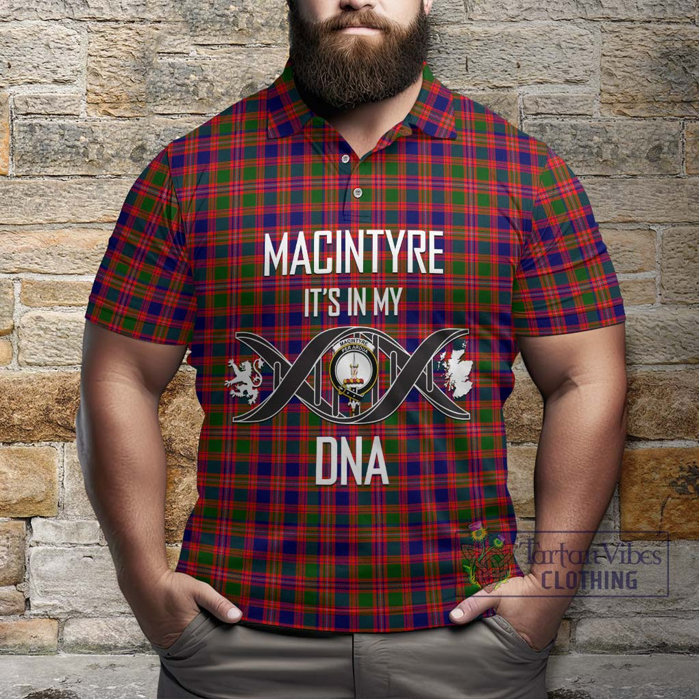 MacIntyre Modern Tartan Polo Shirt with Family Crest DNA In Me Style Kid - Tartanvibesclothing Shop